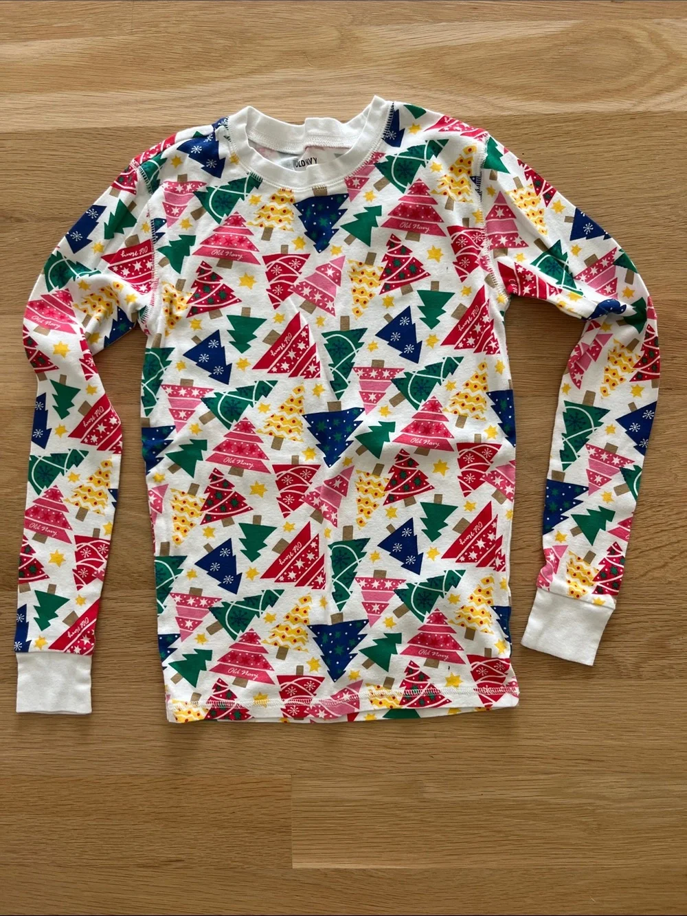 Old Navy Holiday Tree Print Kids Pajama Set - Multicolor